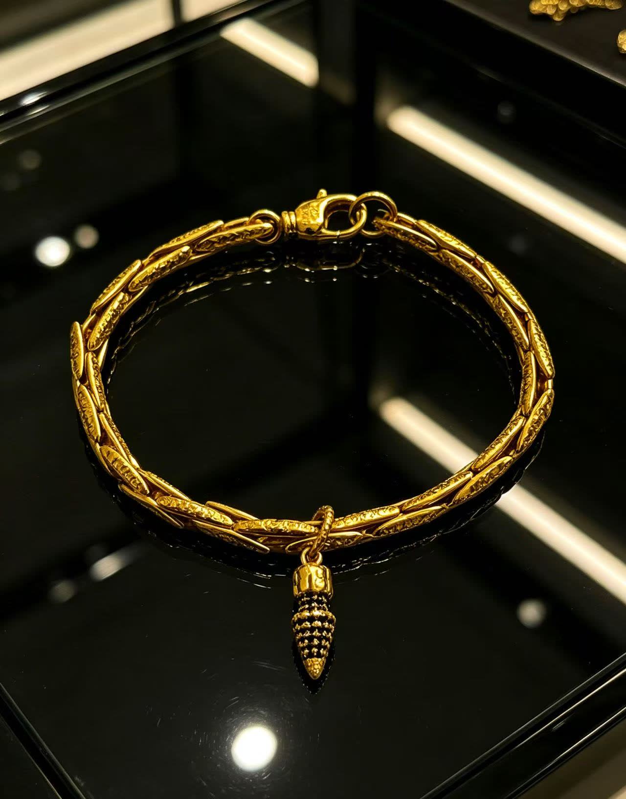 Chrome Hearts Bling Cone Charm Bracelet